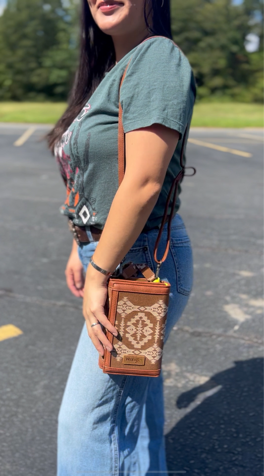 Wrangler - 2 In 1 Purse With Aztec