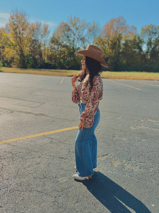 Rock&Roll - Knotted Floral Blouse