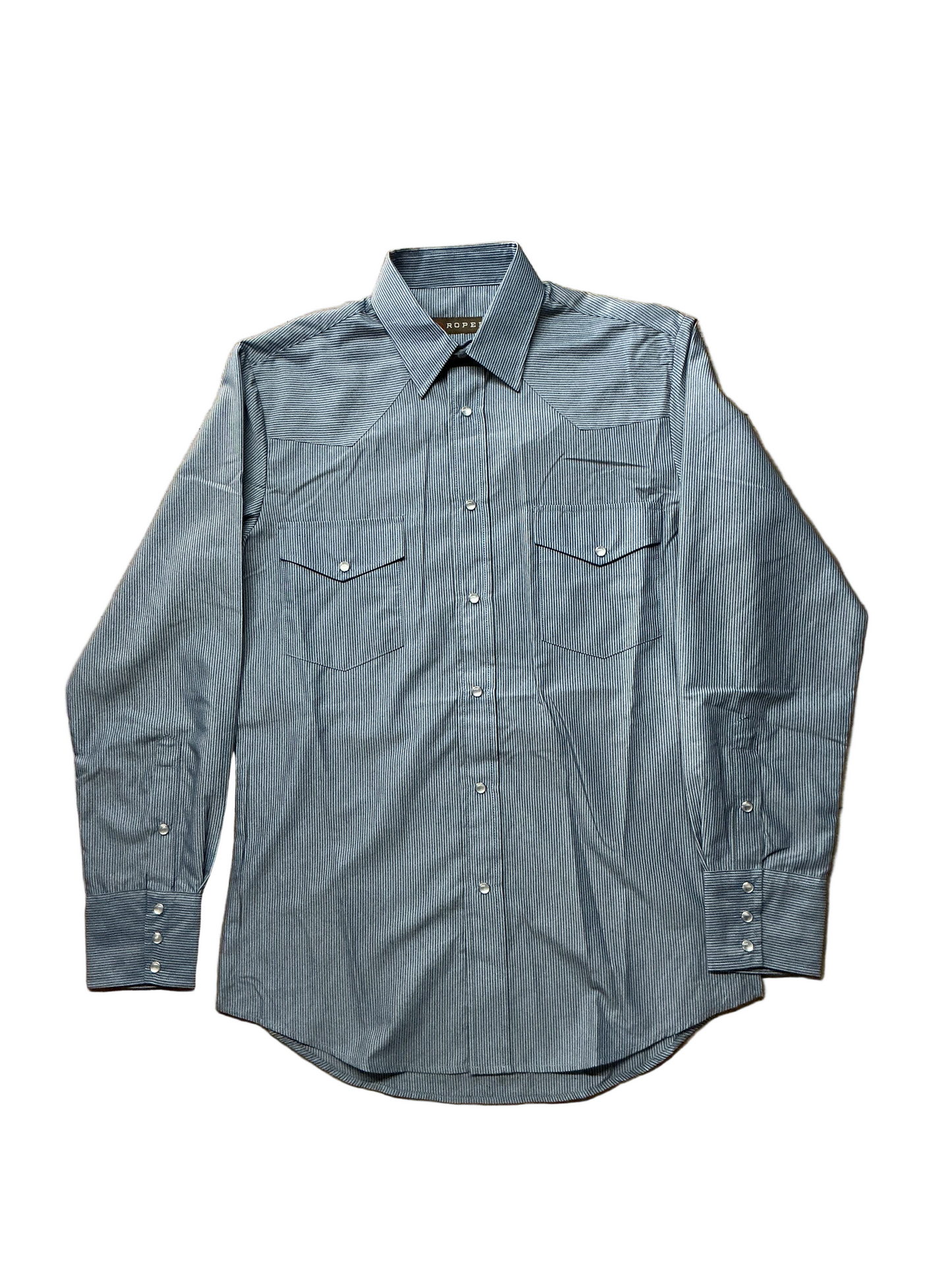Roper - Mens Blue Stripe Snap Shirt