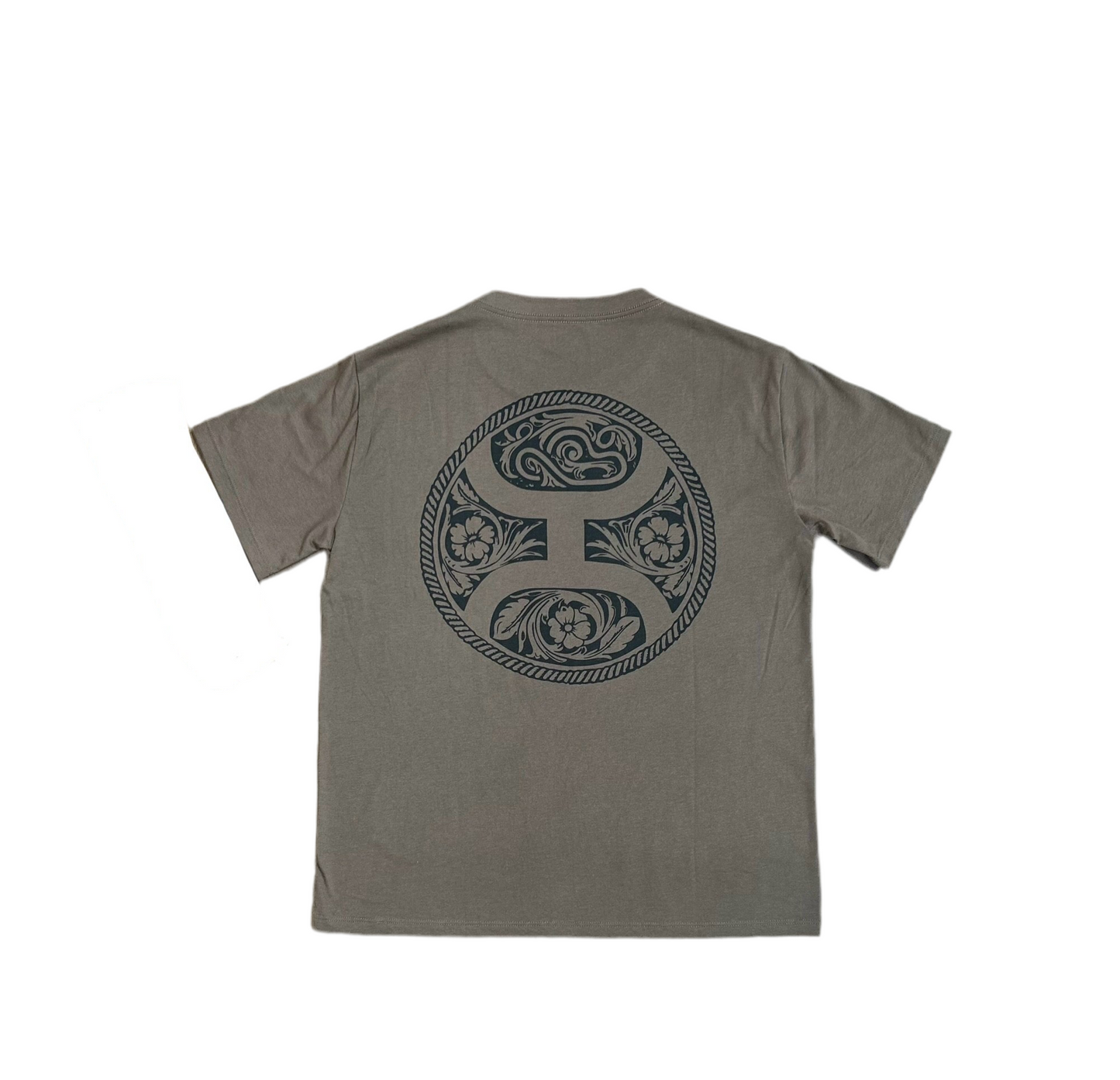 Hooey - Concho Ladies Shitake Brown Crew Neck T-Shirt With Hooey Logo