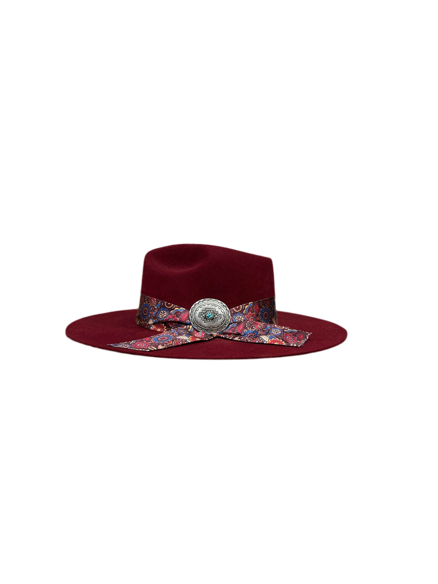 Bull Ranch - Miranda Burgandy Felt Hat