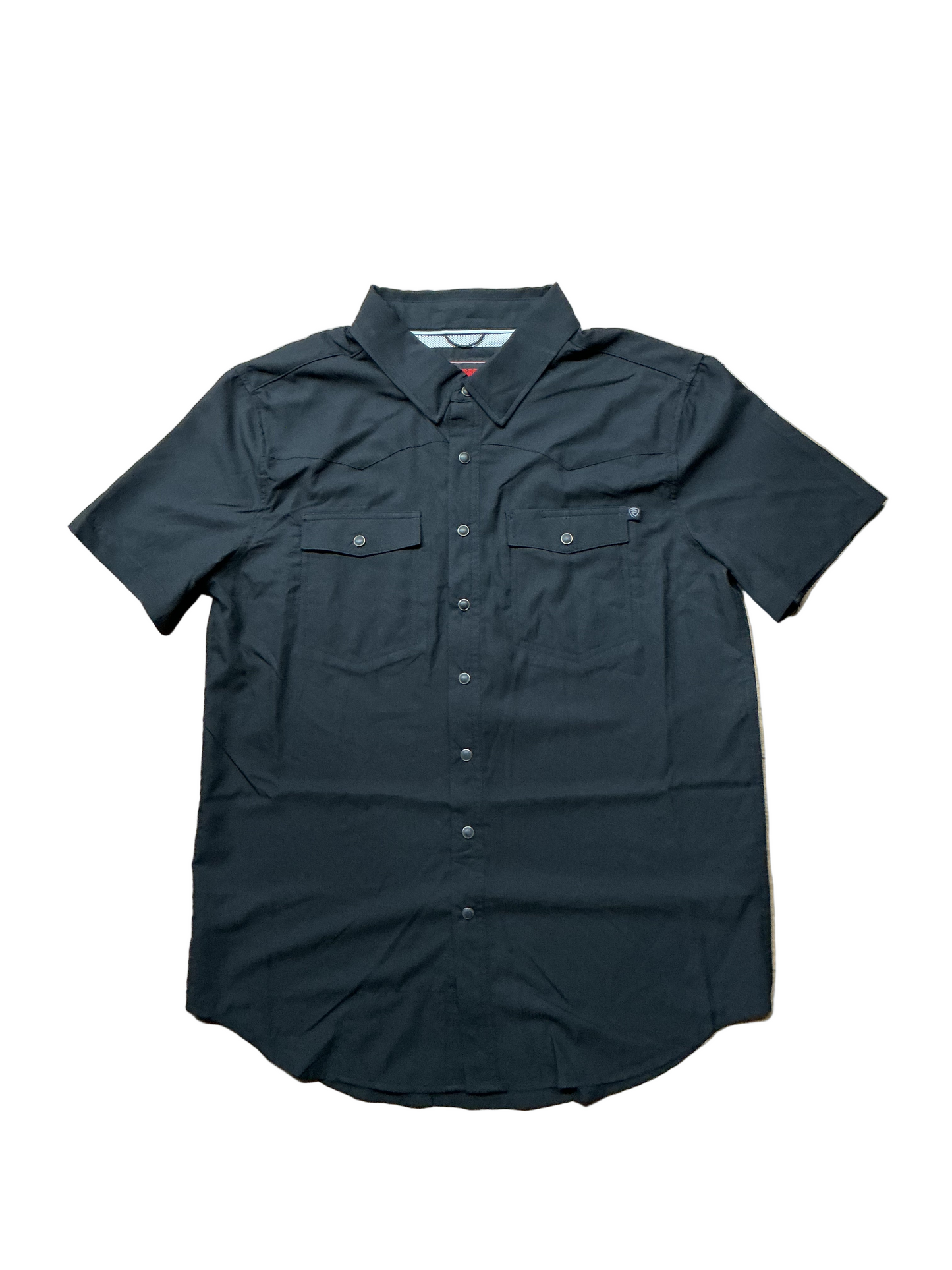 Rock&Roll - Mens Solid Ripstop Snap Shirt Black