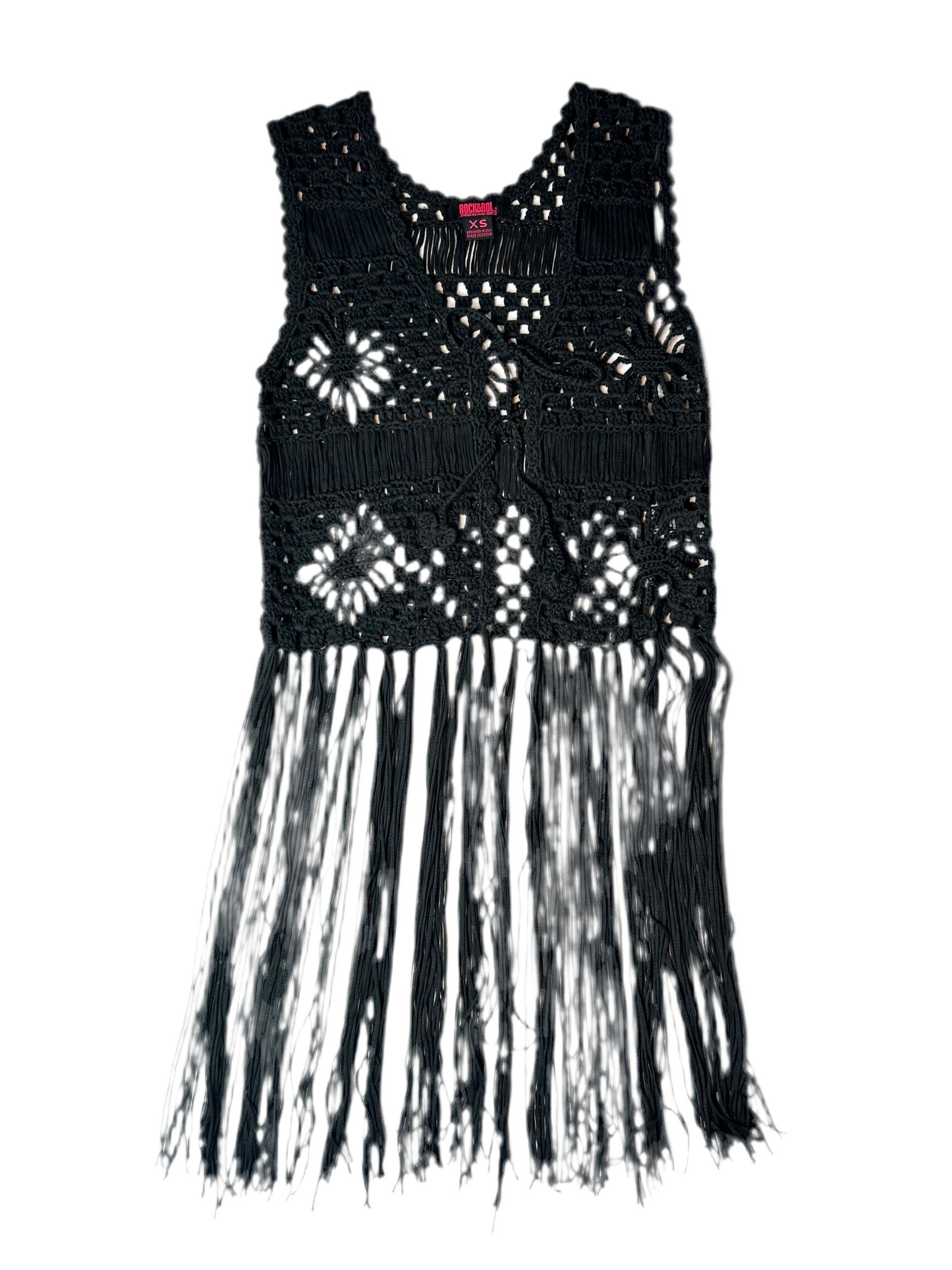 Rock&Roll - Crochet Vest With Fringe