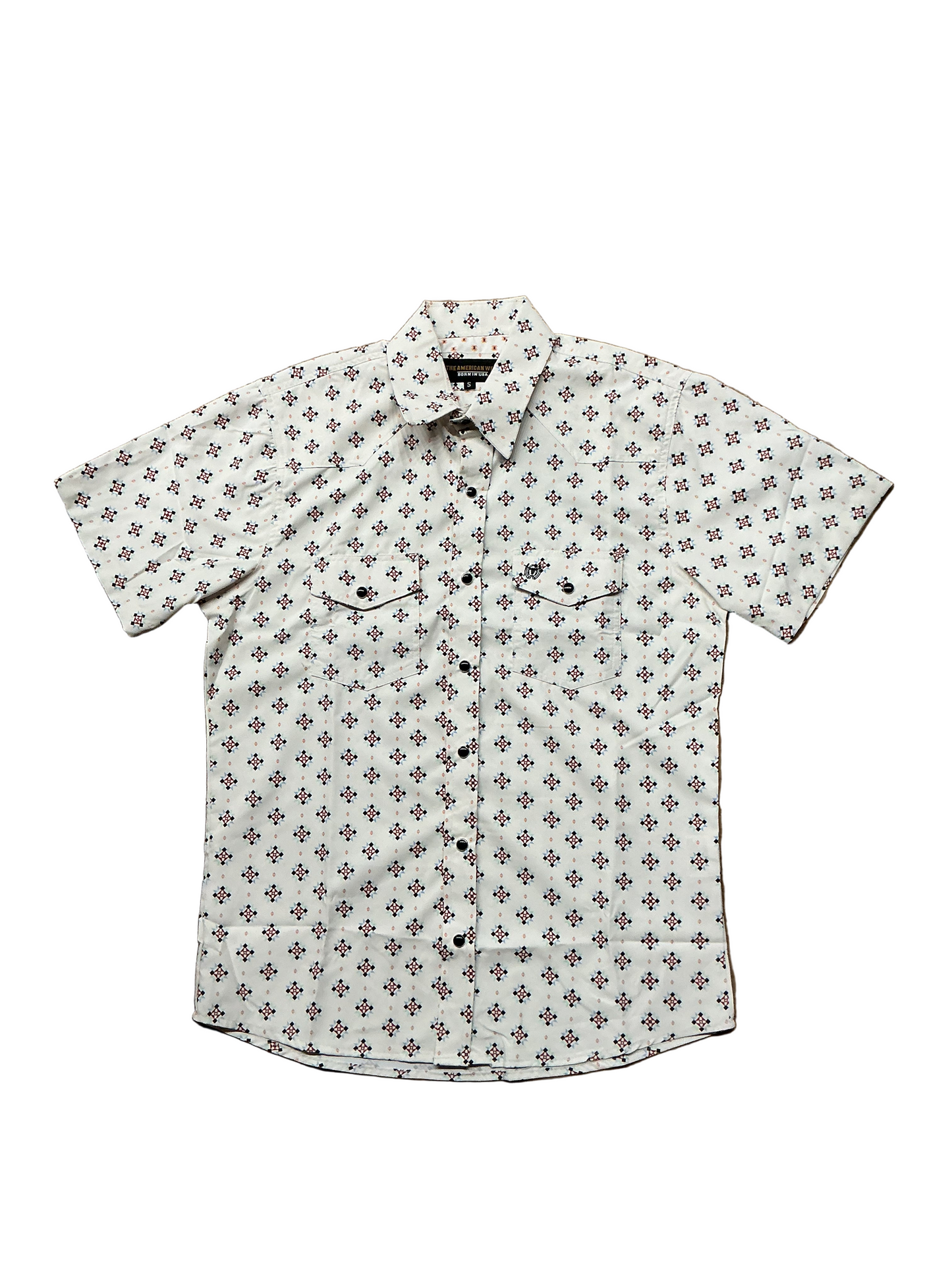 The American West - Mens Half Sleeve Printed Shirt White
