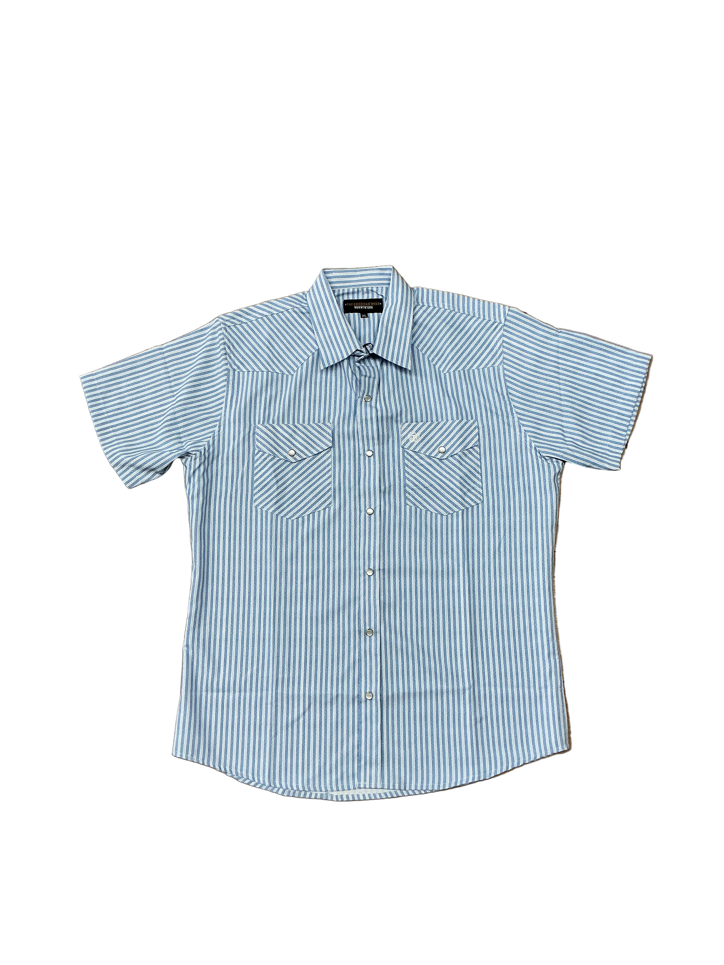 The American West - Mens Half Sleeve Stripe Snap Shirt