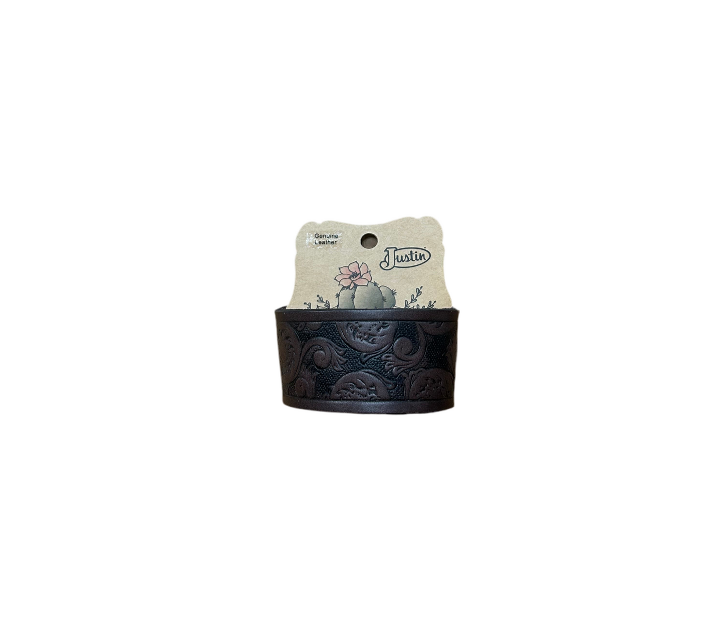 Justin - Leather Carved Wristlet