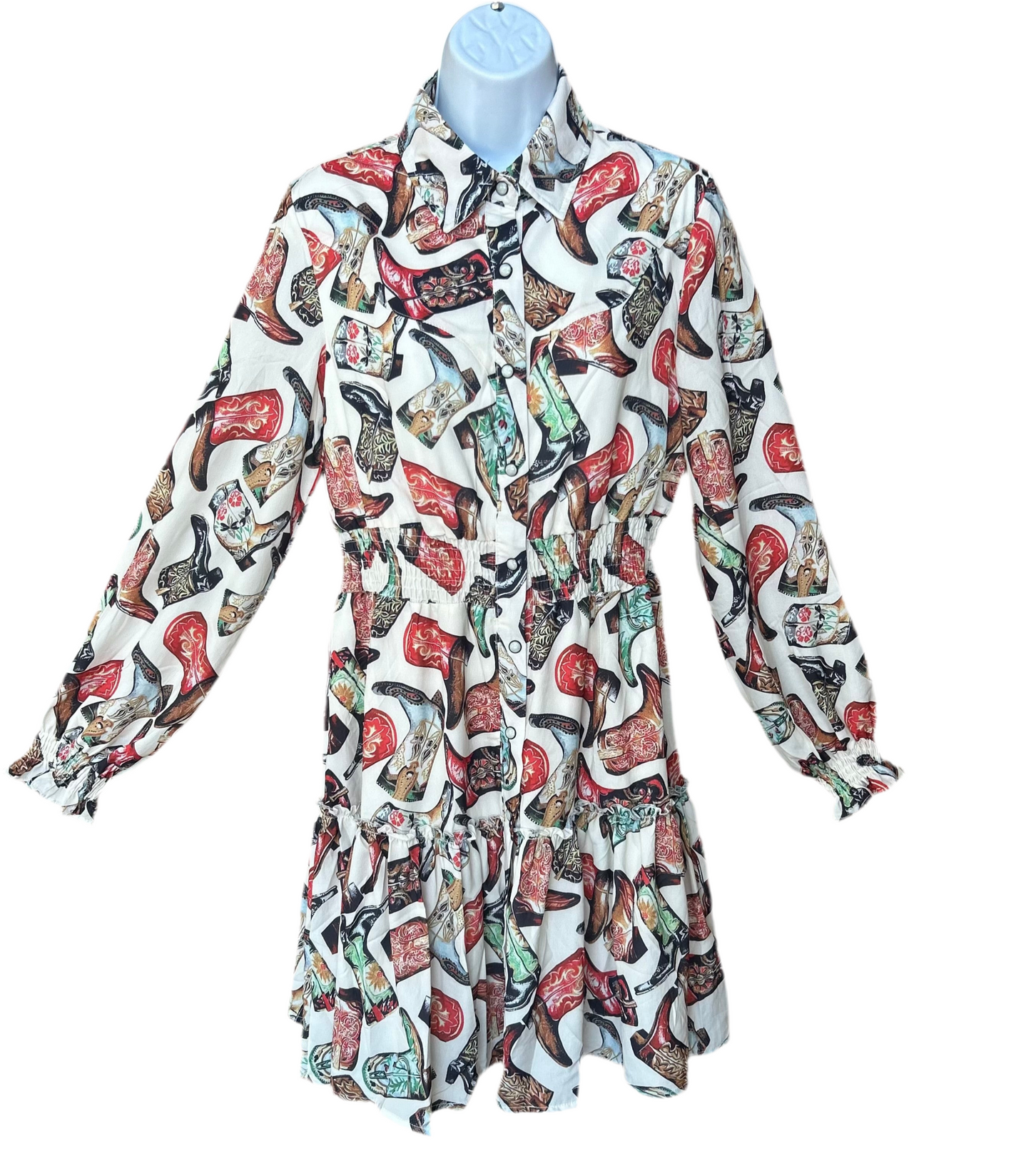 Fashion Express - Womens Flowy Dress With Boots