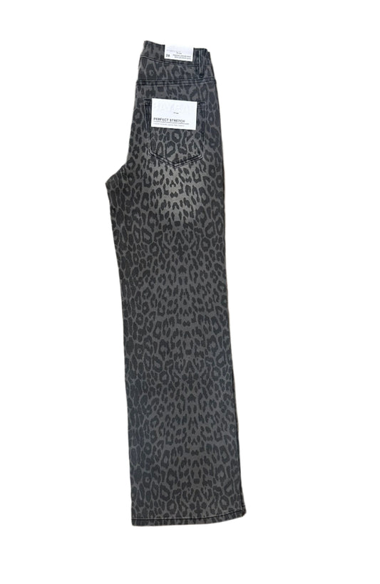 Bayeas - Black Leopard Print Jeans