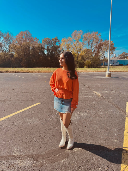 Rock&Roll Denim / Panhandle Slim - Womens Paneled Smocked Waist Top