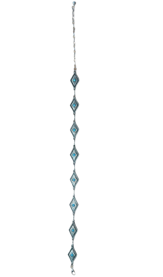 Shea Baby - Girls Diamond Turquoise Concho Belt