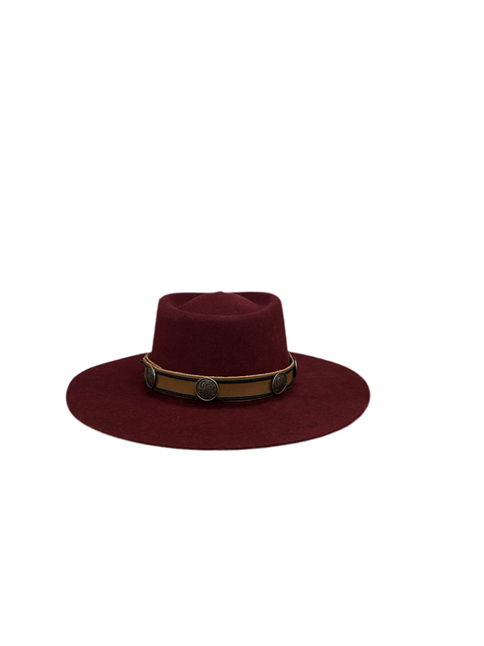 HT  Hats - Burgandy Felt Hat