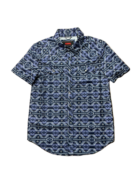 Rock&Roll - Mens Snap Shirt Aztec Blue