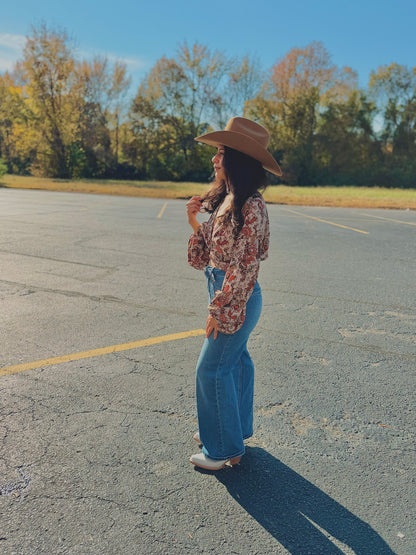 Rock&Roll - Knotted Floral Blouse