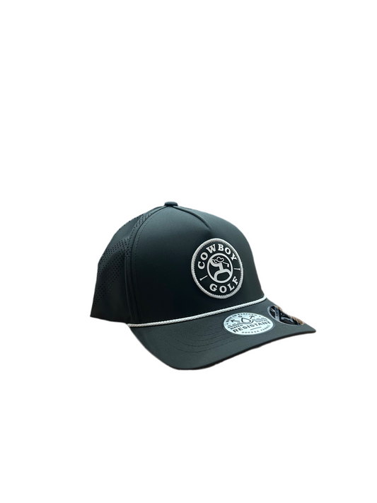 Hooey - Youth "Cowboy Golf" Hat Charcoal W/Black & White Circle Patch