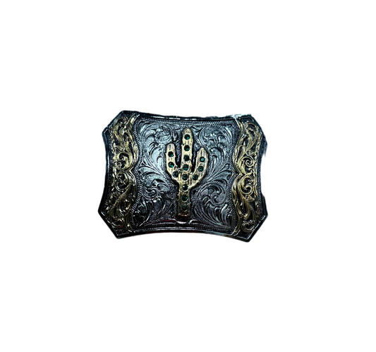 Alpaca Buckles - Cactus With Green Rihnstones Womens Buckle
