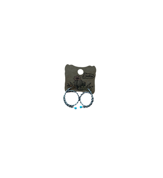 Justin - Rope Earrings With Turquoise