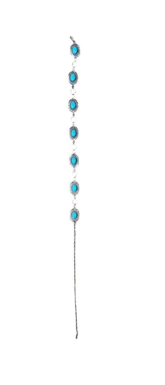 Catchfly - Womens Oval Concho Chain Belt