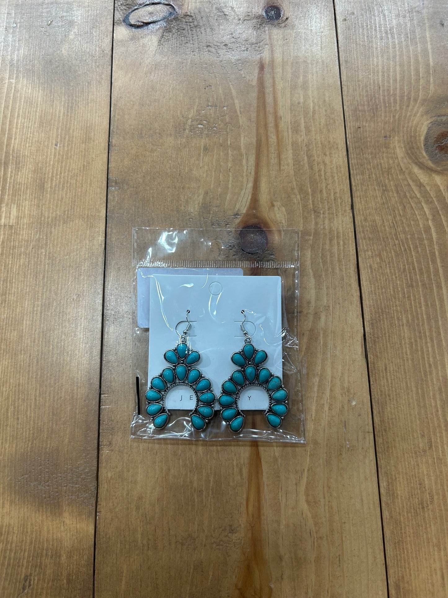 Stirling Thyme - Turquoise Horseshoe Earrings