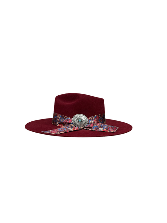 Bull Ranch - Miranda Burgandy Felt Hat