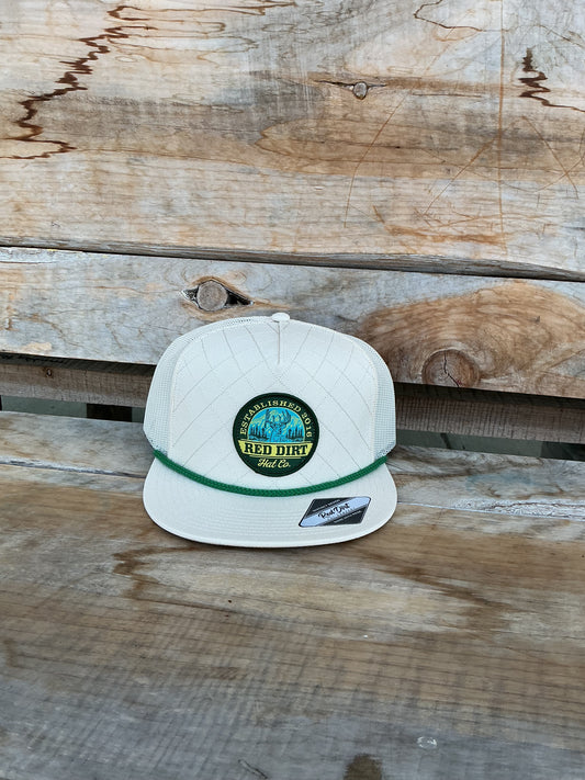 Red Dirt Hat Co - "The Rack" Khaki/ Green Rope Hat