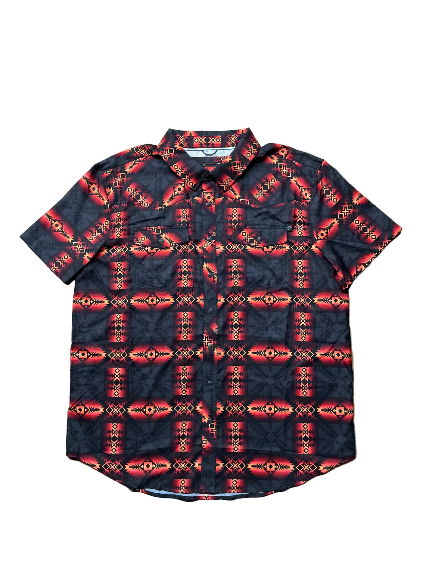 Rock&Roll - Mens Printed Aztec Orange Shirt