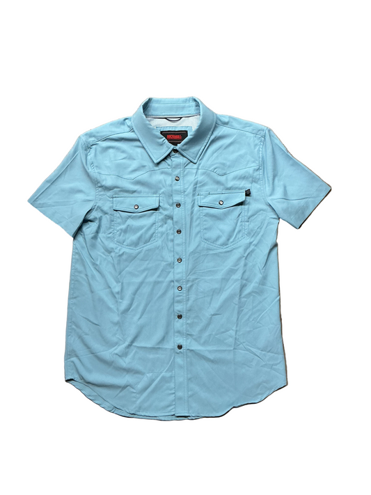 Rock&Roll - Mens Solid Riptop Snap Aqua