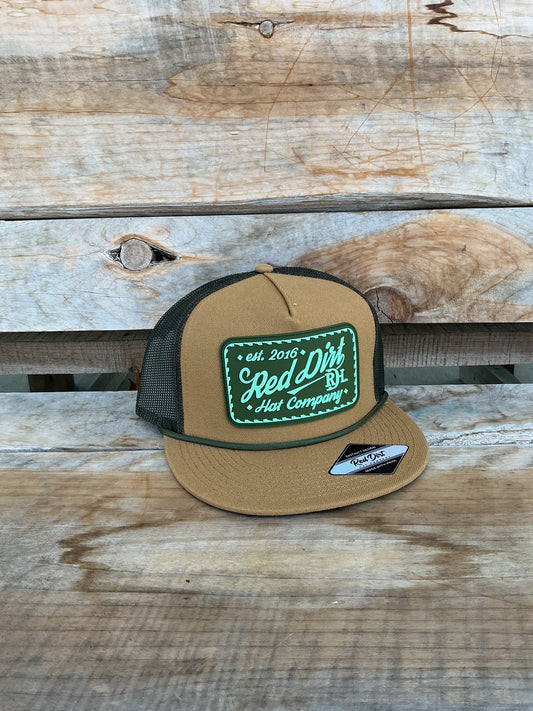 Red Dirt Hat Co - "Cowboy Up" Caramel/ Olive Rope Hat