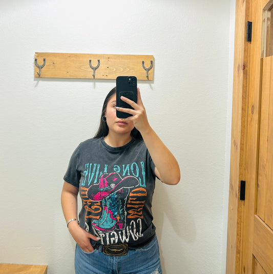 Rock&Roll - Crew Neck Graphic Tee