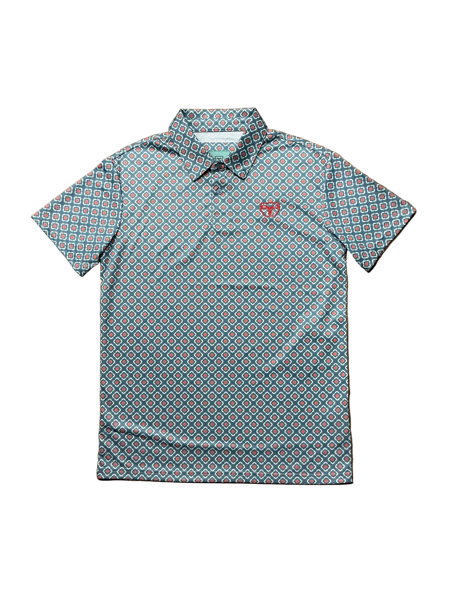 Platini - Mens Blue Printed Polo