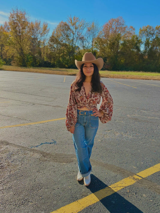 Rock&Roll - Knotted Floral Blouse