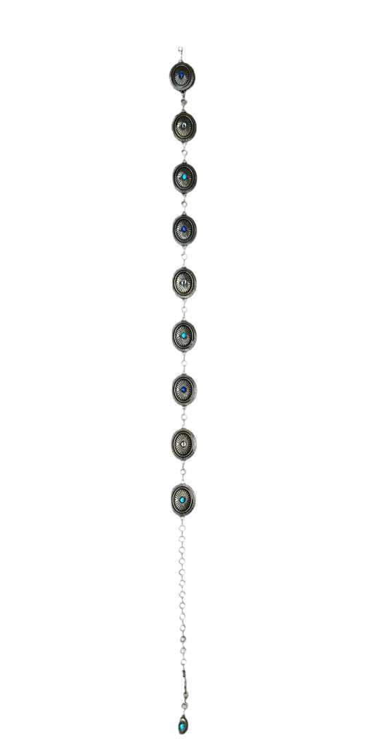 Catchfly - Womens Concho Chain Belt With Stones
