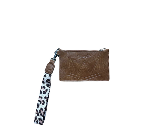 Wrangler - Leopard Print Key Chain Wristlet Card Wallet