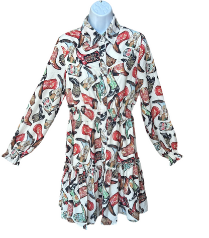 Fashion Express - Womens Flowy Dress With Boots