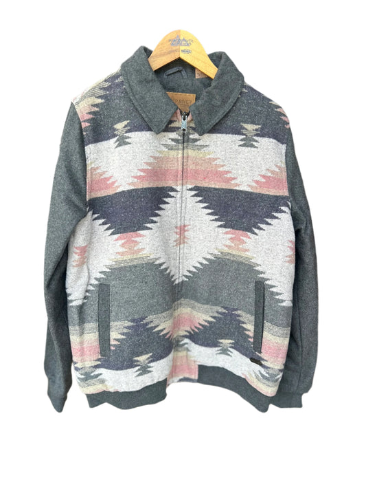 Power River Outfitters - Grey Aztec Bomber