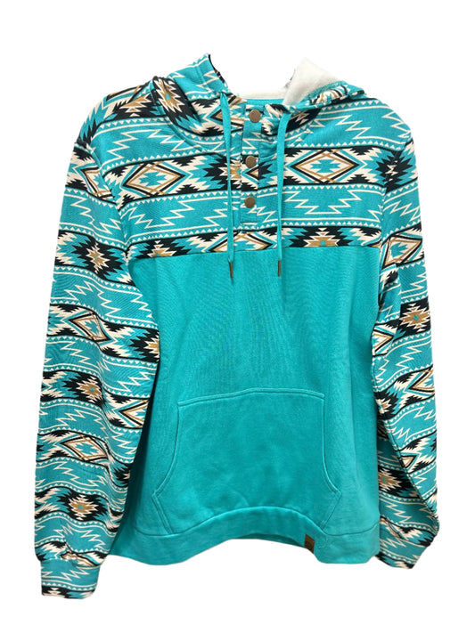 Rock&Roll - Aztec Printed Turquoise Hoodie