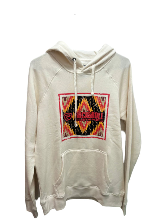 Rock& Roll- Graphic Beige Hoodie